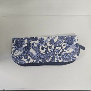 Toss Designs Pouch Blue Floral Utility Boho Cottage Paisley Floral